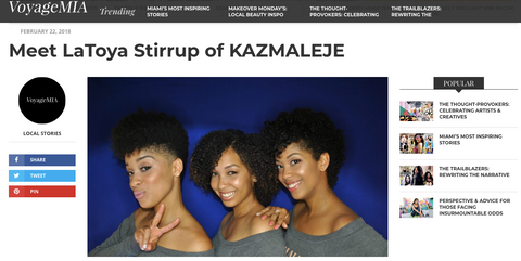 Voyage MIA Interview with LaToya Stirrup of KAZMALEJE - KAZMALEJE