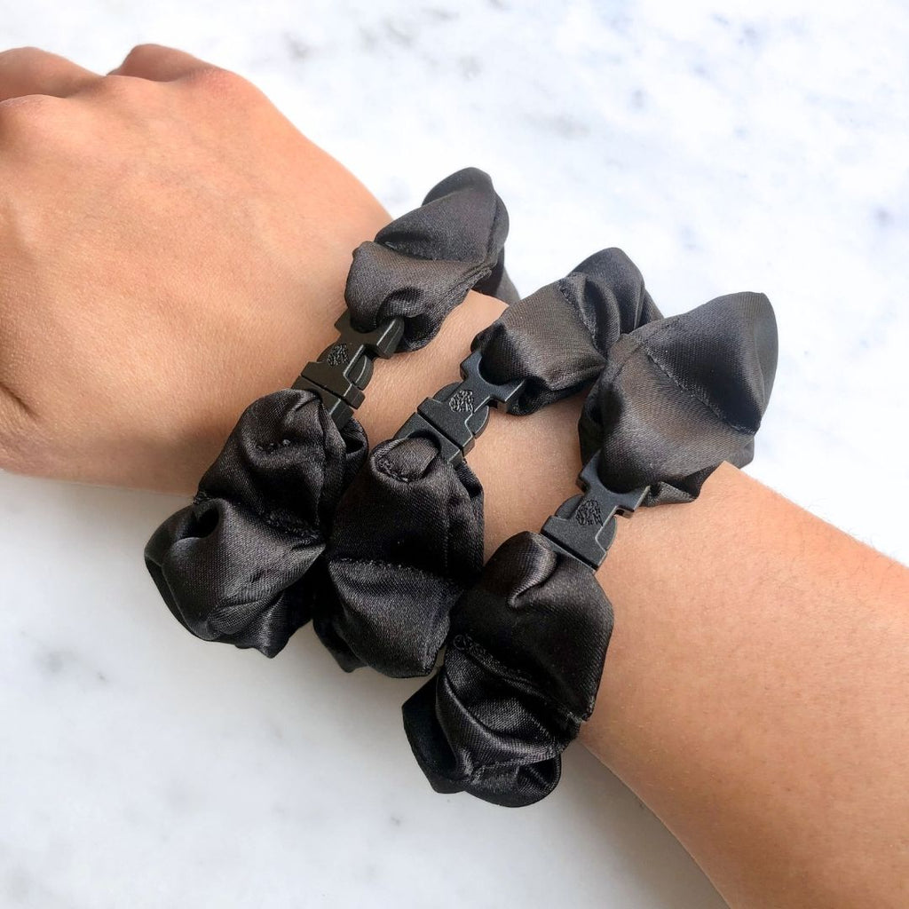 MINI 3-Pack Neutral Buckle Scrunchies Bundle - No Snagging, No Tangles