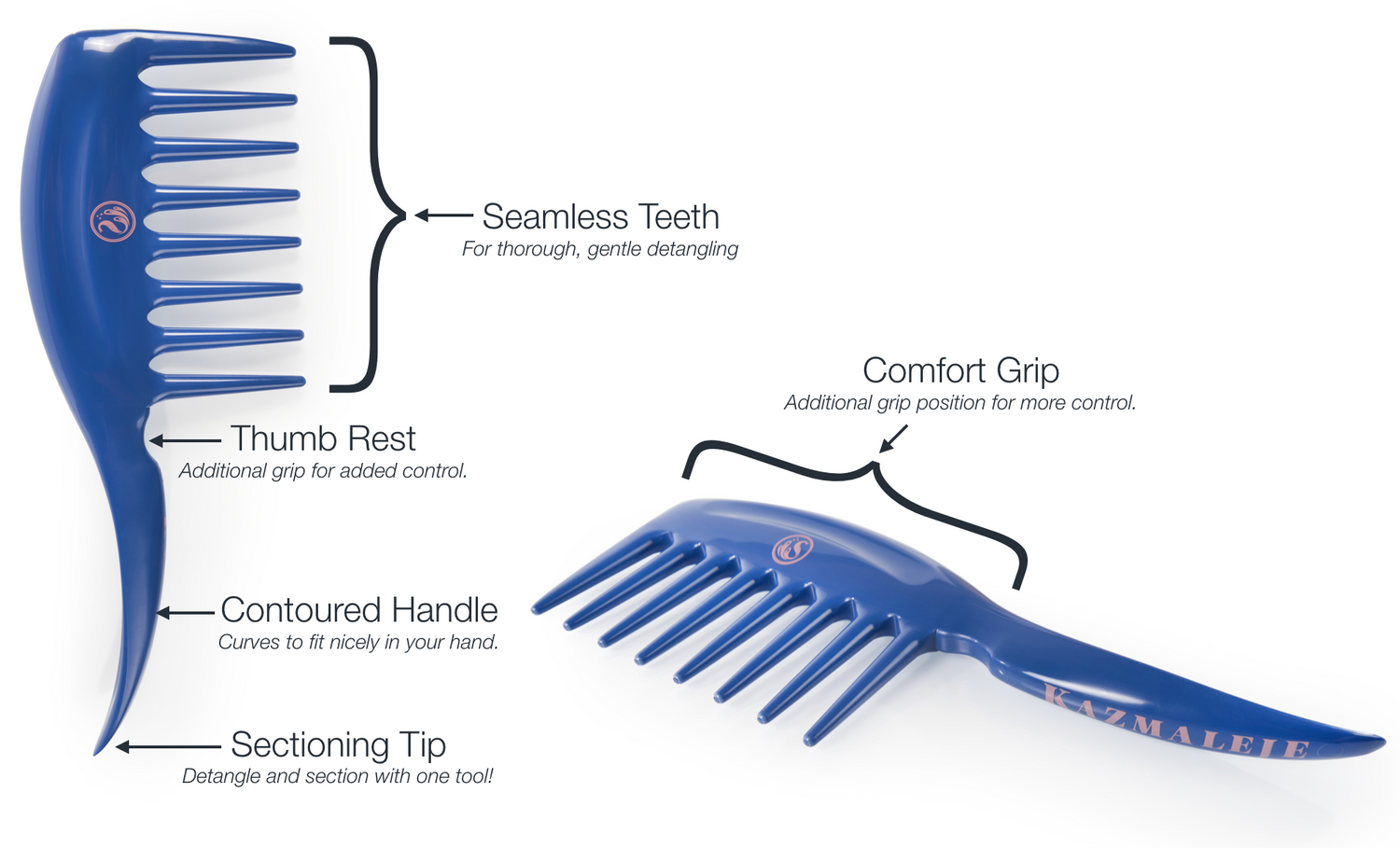 KurlsPlus Detangler Comb Product Features